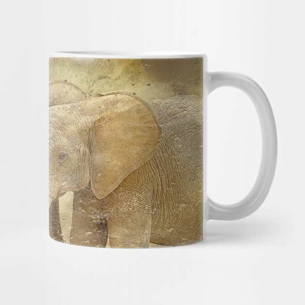 Elephant Animal Wildlife Jungle Nature Africa Adventure Discovery Digital Painting by Cubebox